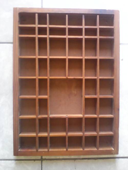 Varnished Pine Printers Tray