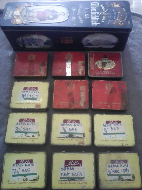 Collection Vintage Cigarette Tins Plus Whisky Tin - Sold as one Lot