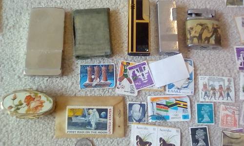 Vintage Vanity Case With Assortment Of Vintage Items - See Description