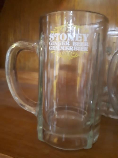 Set Of 6 Retro Stoney Ginger Beer Glass Mugs