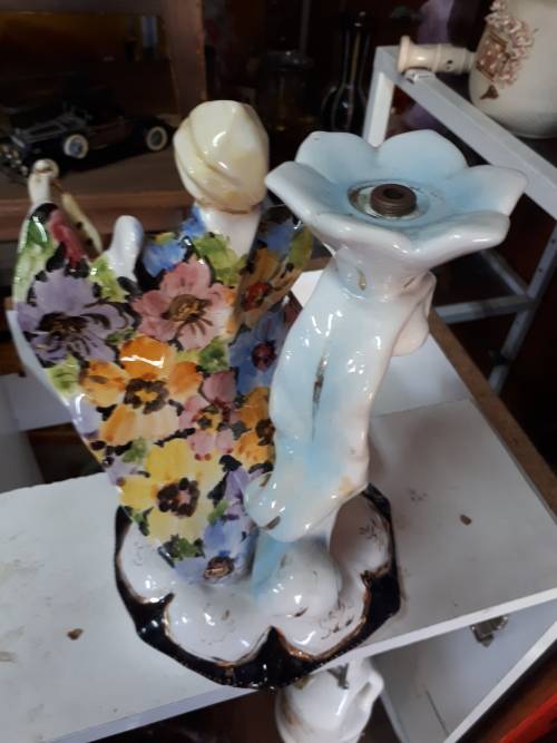 Beautiful Vintage Italian Handpainted Table Lamp