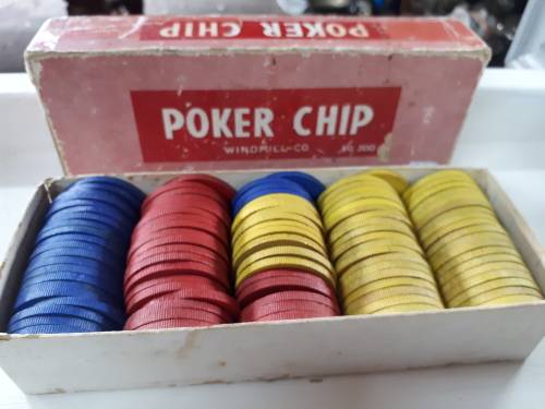 Vintage Boxed Windmill Co No 300 Poker Chips