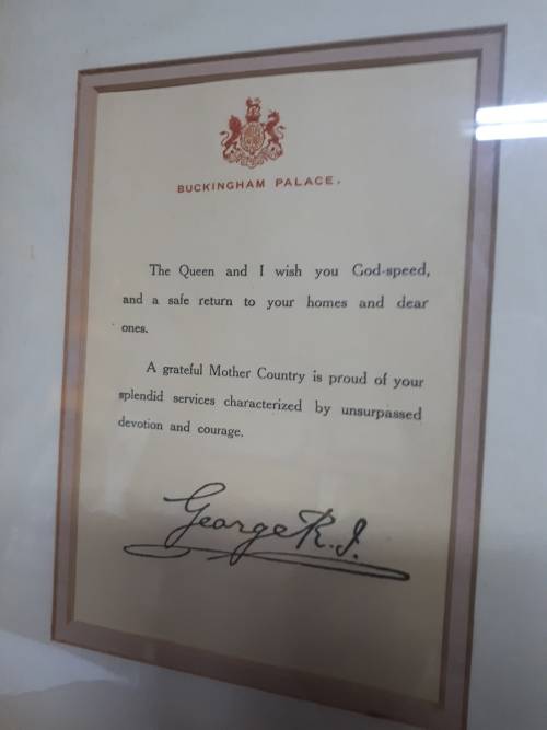 Framed Letter : First World War 1914 - 1918 From King George V
