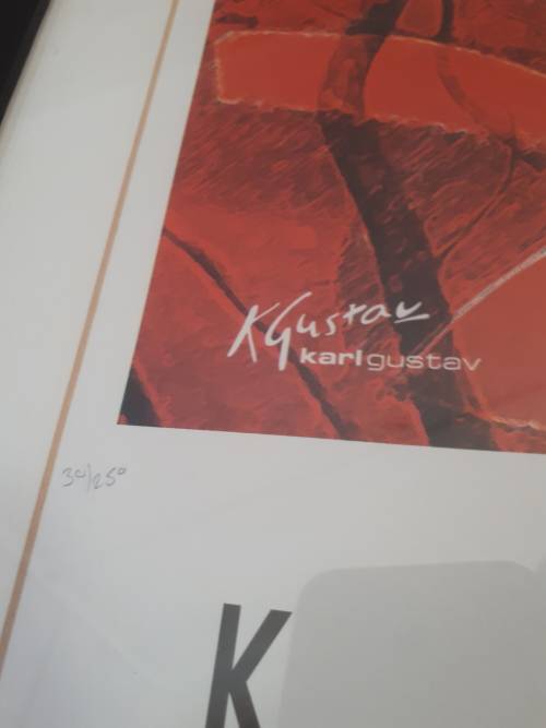 Karl Gustav Popular SA Artist 1965 - Framed Limited Numbered Signed Print