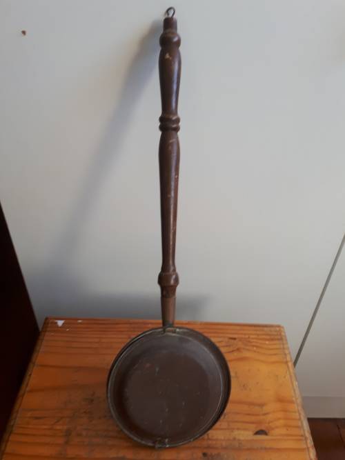 Vintage Copper Bed Warmer With Wooden Handle