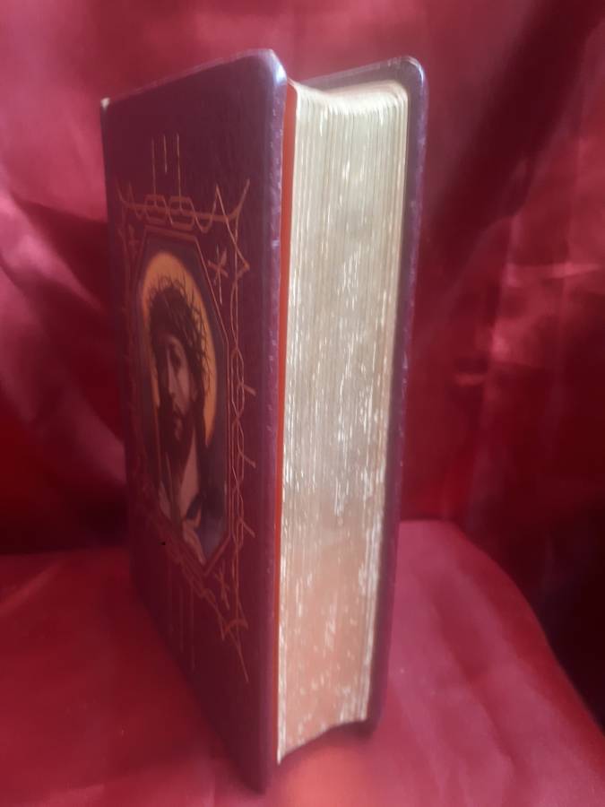 Beautiful 1958 Leather Bound `The Life of Christ` In His Own Words - Illustrated