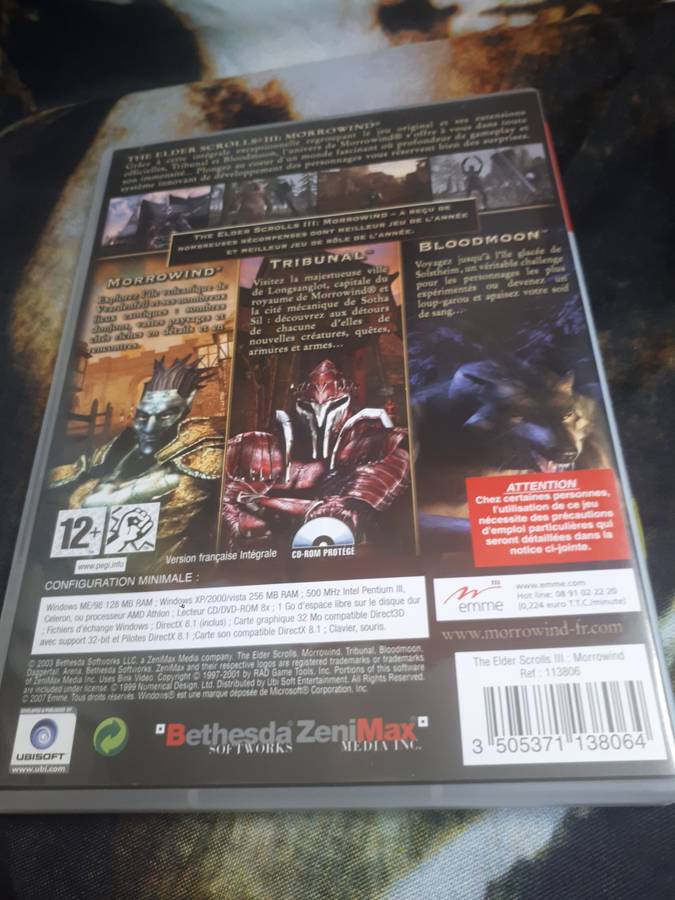 THE ELDER SCROLLS III `MORROWIND` 3 DISC GAME OF THE YEAR EDITION `PC`