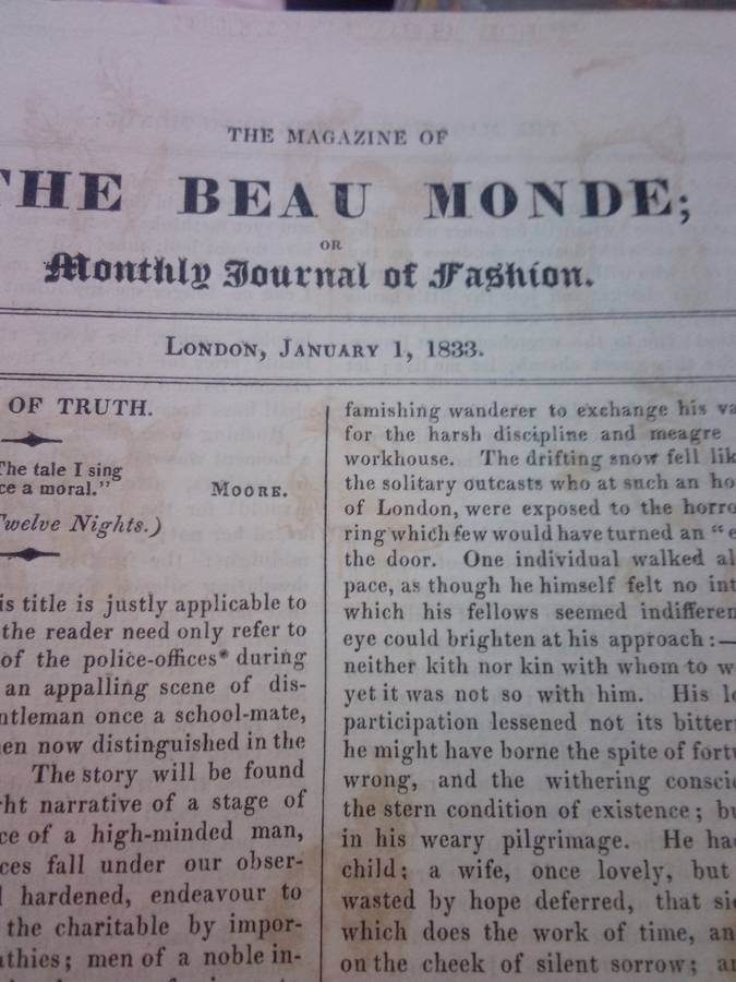 Circa 1833 Monthly Journal of Fashion Vol III With Quarto Plates