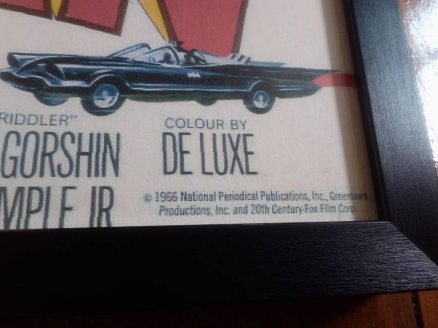 Original Block Framed Poster of the 1966 Theatrical Release of Batman