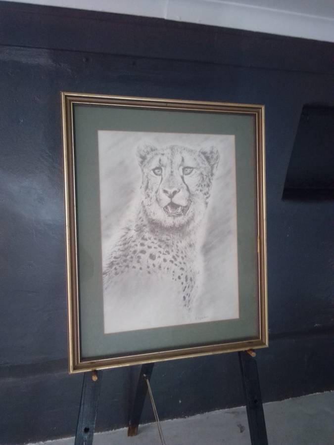 Popular SA Artist K Wacker 'Cheetah' Signed