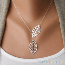 HOT SELLING SILVER PLATED LEAVE NECKLACE