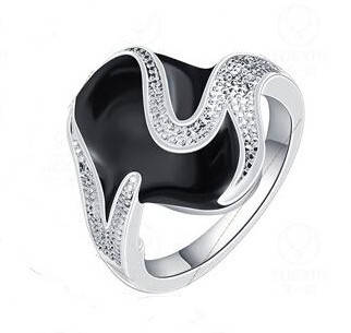 FASHION SILVER PLATED LADIES RING SIZE 8