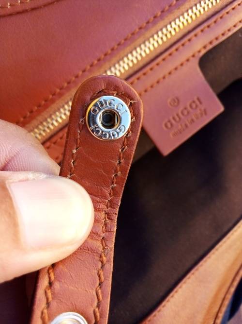 Gucci Calfskin Horsebit Embossed Large Shoulder Bag