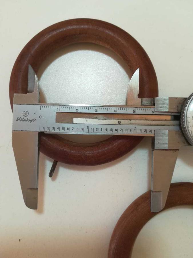 35 Vintage Wooden Curtain Rings 35mm
