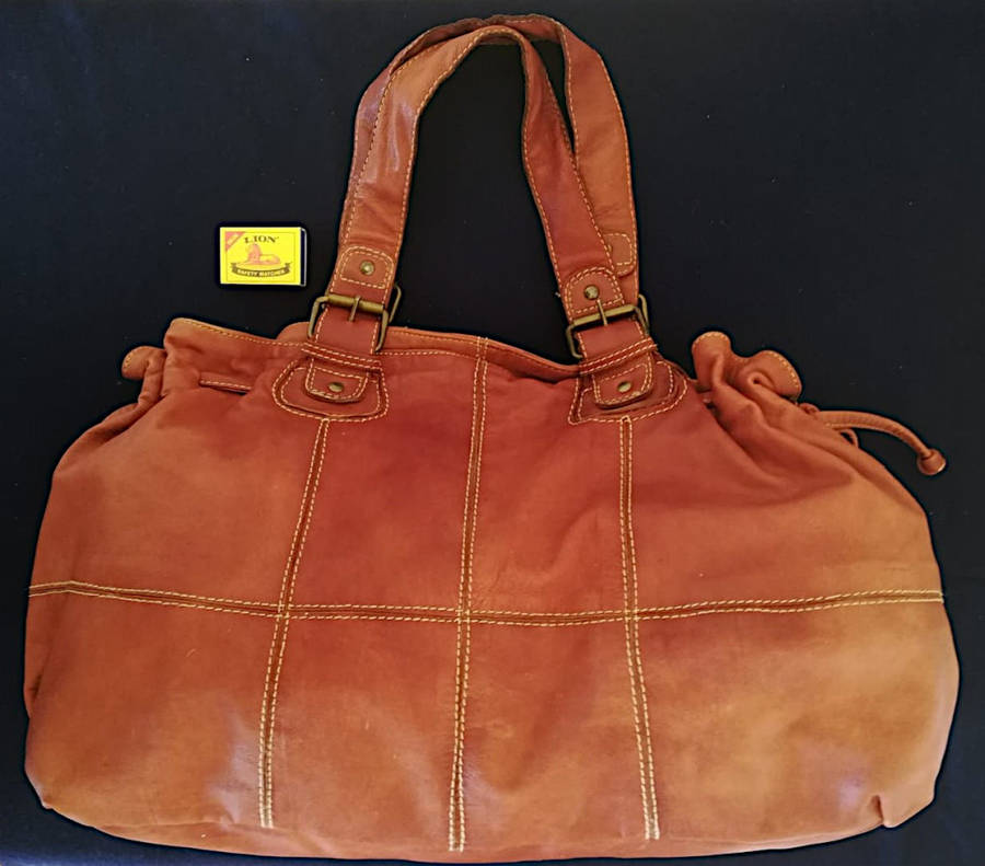 Holiday Special - Genuine Leather, Large Vintage "Hobo" Bag