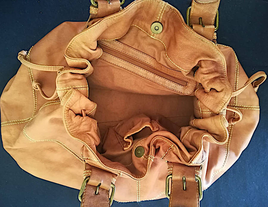 Holiday Special - Genuine Leather, Large Vintage "Hobo" Bag