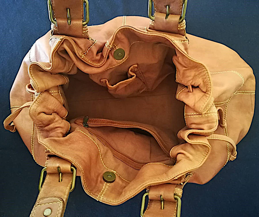 Holiday Special - Genuine Leather, Large Vintage "Hobo" Bag