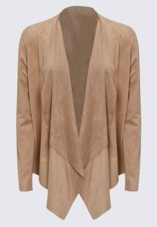 Exquisite Leather Waterfall Jacket