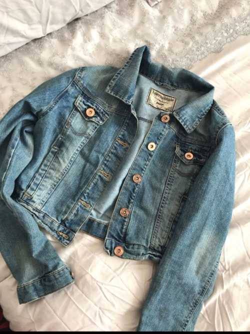 Crop Denim button up Jacket