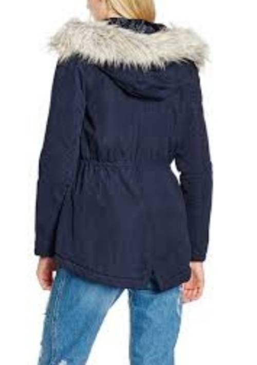 Beautiful Parka Jacket with fur trim hood..