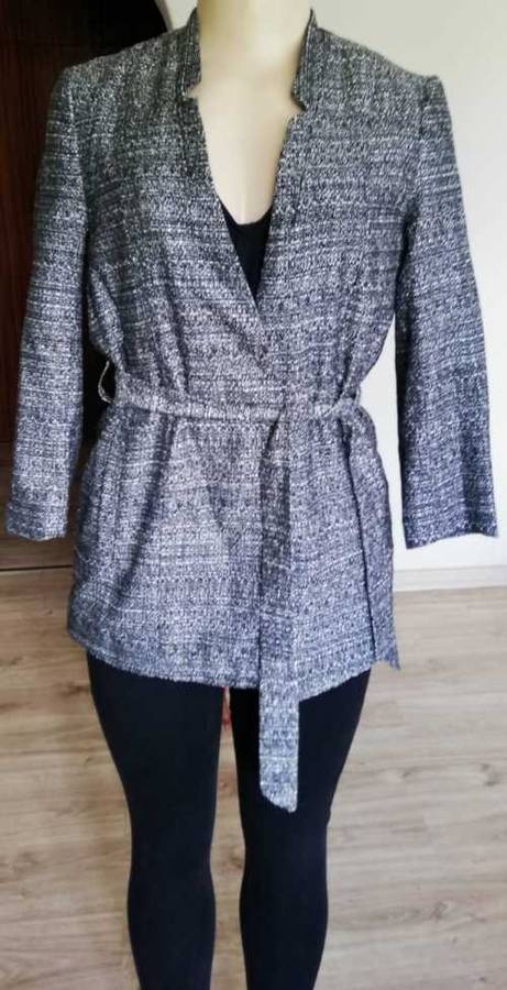 H&M Tweed Belted Coat
