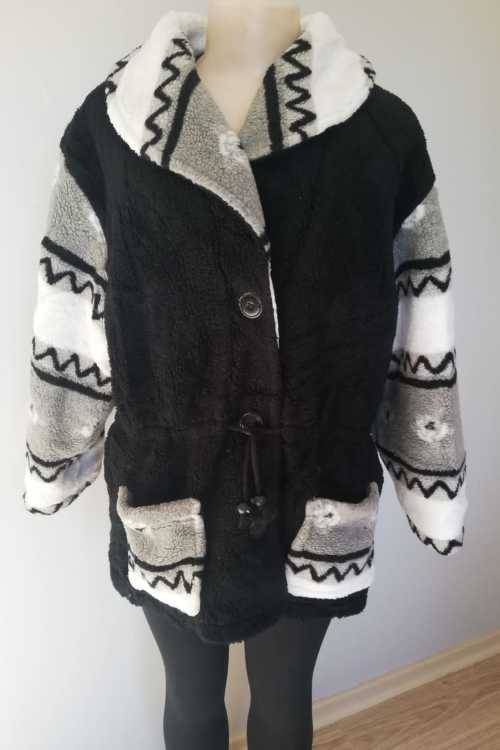 Wool Blend Jersey Coat