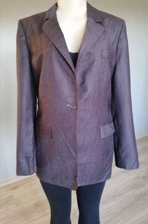 Gorgeous Brown Blazer with multi colour pinstripe