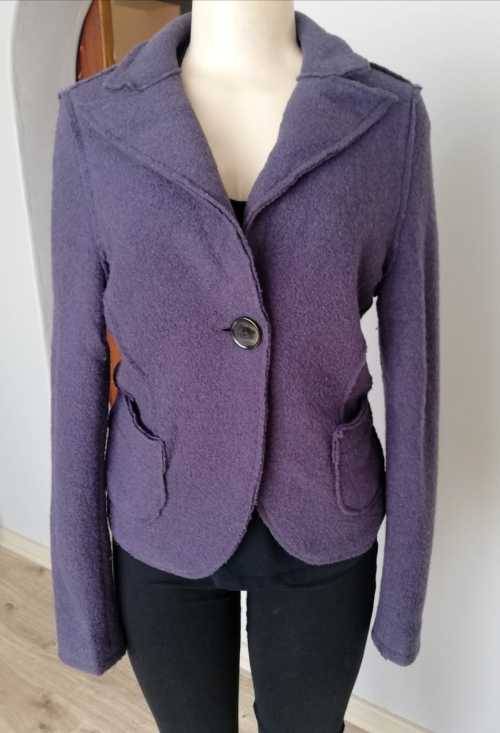 Wool Blend Jersey Coat