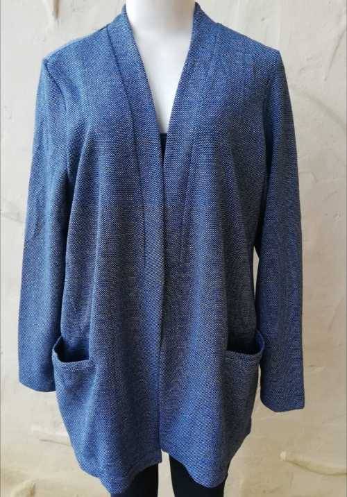 Lightweight Knit Blend Blue Mix Shrug