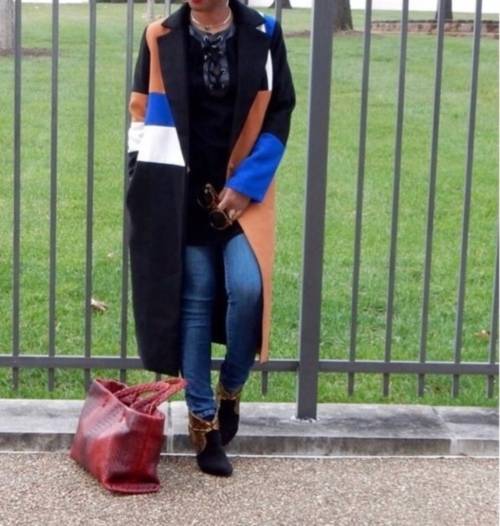 Beautiful  Winter Colour block Coat