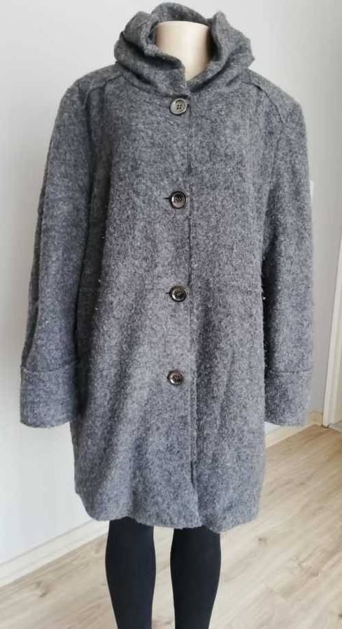 Beautiful Grey Shaggy Wool Coat