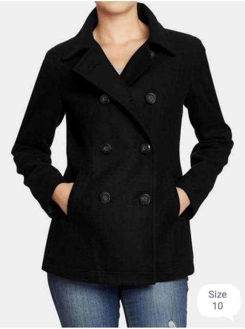 Gorgeous Black Melton Peacoat