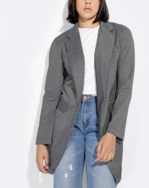 Dark grey longer length blazer