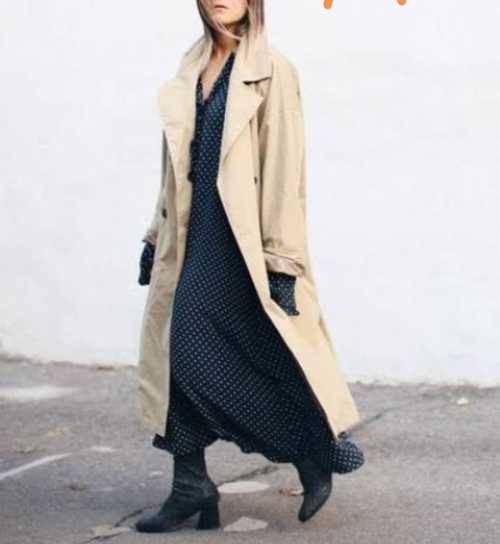 Beige maxi Trench Coat