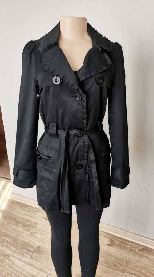 Black Trench Style Coat