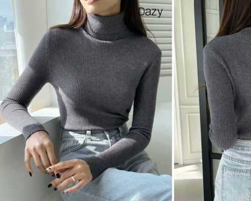 Knitwear Polo neck ...grey
