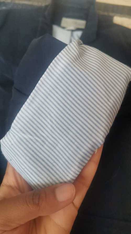 H&M Fitted Navy blazer with striped detailing sleeves