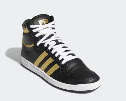 adidas Men`s TOP TEN HI Core Black/ Gold Metal/ White FV4231 Size UK 9 (SA 9)
