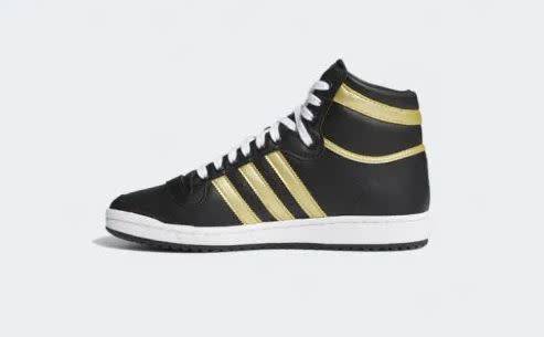 adidas Men`s TOP TEN HI Core Black/ Gold Metal/ White FV4231 Size UK 9 (SA 9)