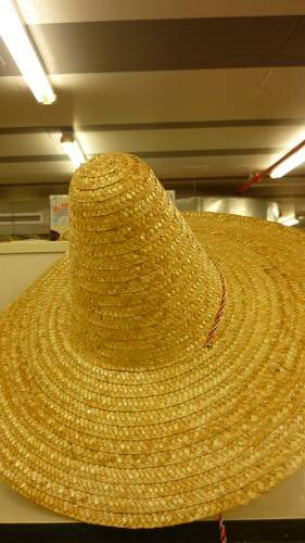 PARTY - DRESS UP -HAT -  MEXICAN SOMBRERO - ADULT SIZE - PLAIN COLOUR