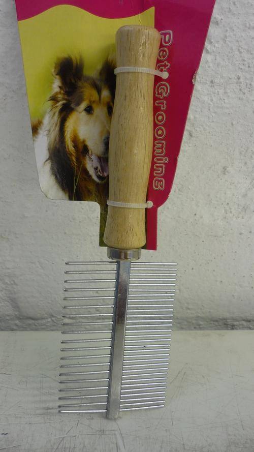 PETS - COMB - METAL  - LONG / UNWANTED LOOSE HAIR - DOUBLE SIDED - DIFFERENT TEETH SIZES