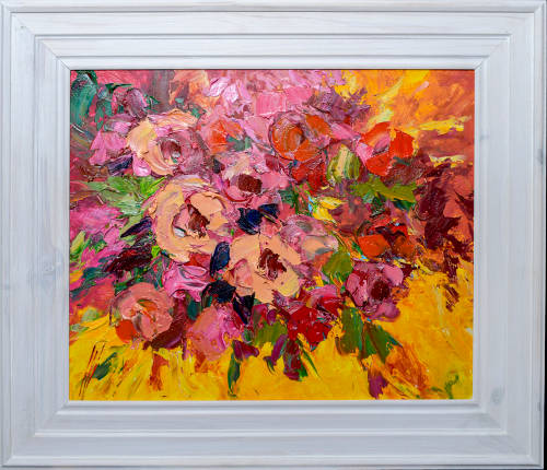 *** CORNE WEIDEMAN oil on board at a crazy R1 start *** 600mm x 500mm + FRAME