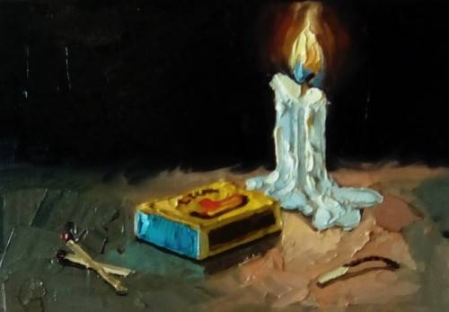 Stunning investment art by De Wet Matthhee titled Candles