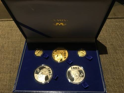 Protea Proof Set Nobel Peace Prize Winners FW de Klerk and Nelson Mandela