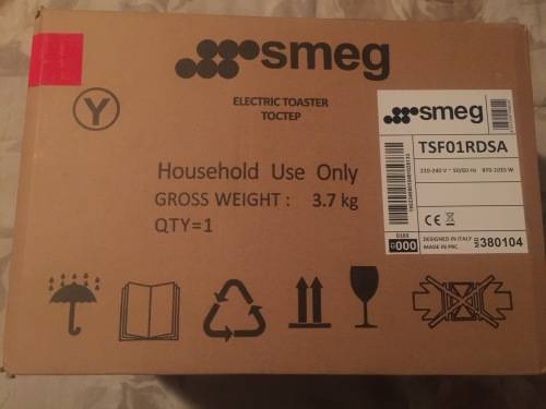Smeg Fiery Red Retro 2 Slice Toaste