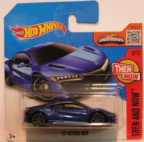 Hotwheels Hot Wheels Diecast Model Car 2016 108 / 250 Honda Acura NSX 2017 1/64 scale new in pack
