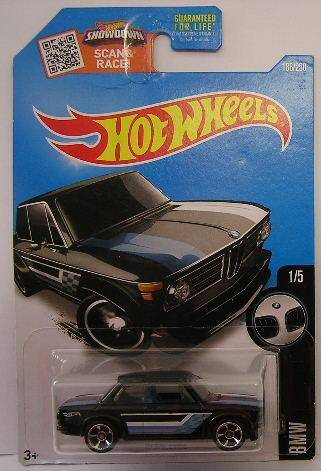 Hotwheels Hot Wheels Diecast Model Car 2016 186 / 250 BMW 2002 1/64 scale new in pack