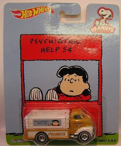 Hotwheels Hot Wheels Diecast Model Car Peanuts Comic Series GMC COE Truck new in pack