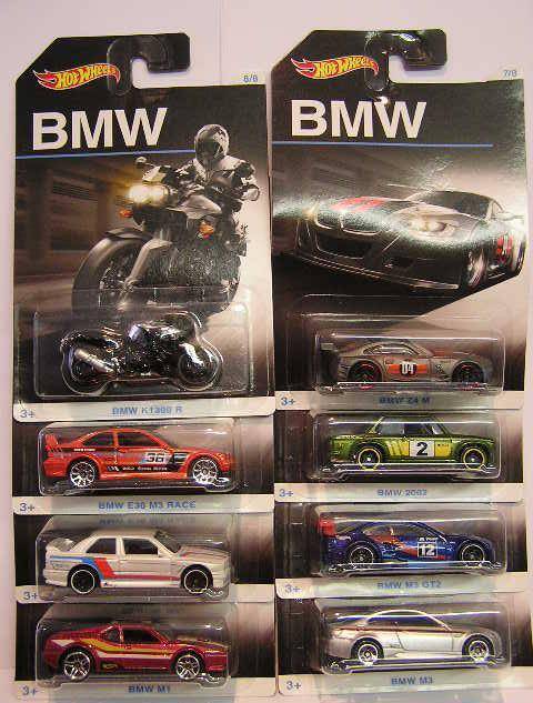 Hotwheels Hot Wheels Diecast Model Car Set BMW 8 pcs set E36 M3 2002 Z4M M1 M3 GT2 2016 1/64 scale