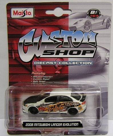 Maisto Custom Shop Diecast Model Car Mitsubishi Lancer Evolution 2008 1/64 scale new in pack